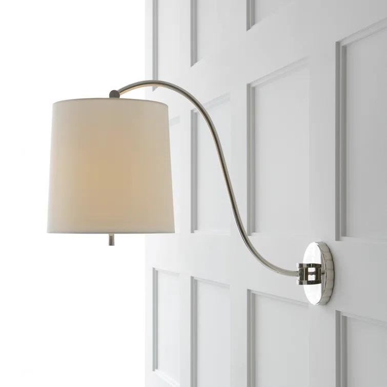 Understudy 18" Polished Nickel Art Deco Swing Arm Wall Light