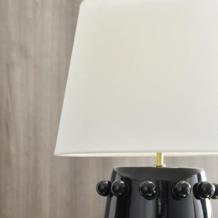 Edison 26.5'' Outdoor Black Porcelain Sphere Table Lamp