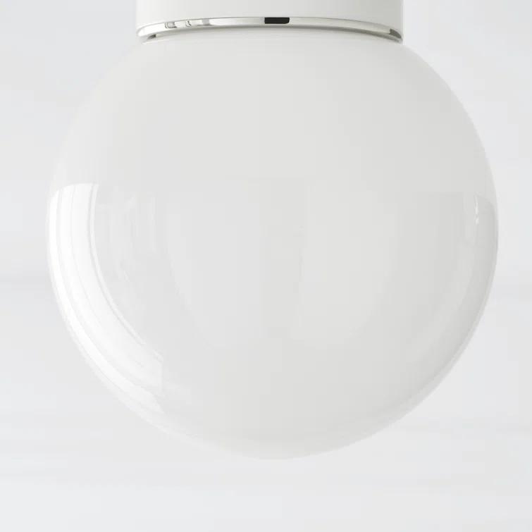 Single Light Glass Flush Mount