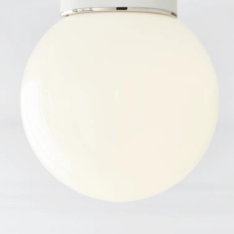 Single Light Glass Flush Mount