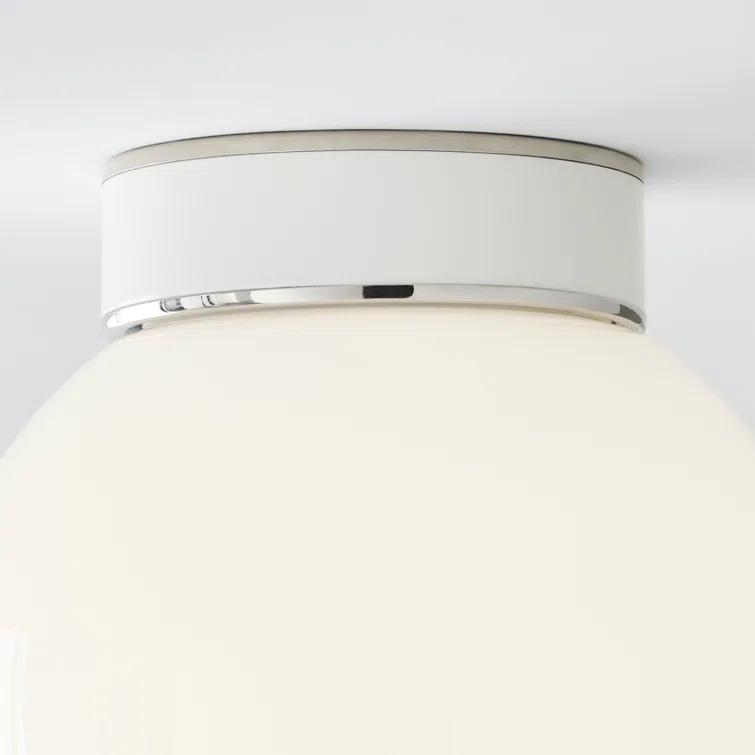 Single Light Glass Flush Mount