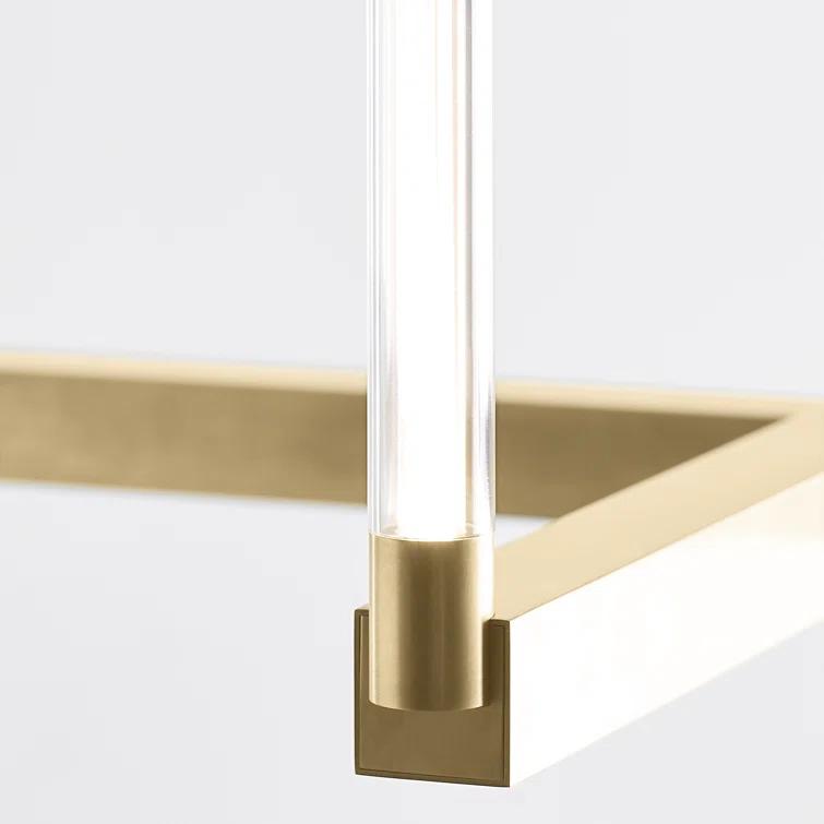 Phobos Sculptural LED Chandelier in Natural Brass, 36" Diameter