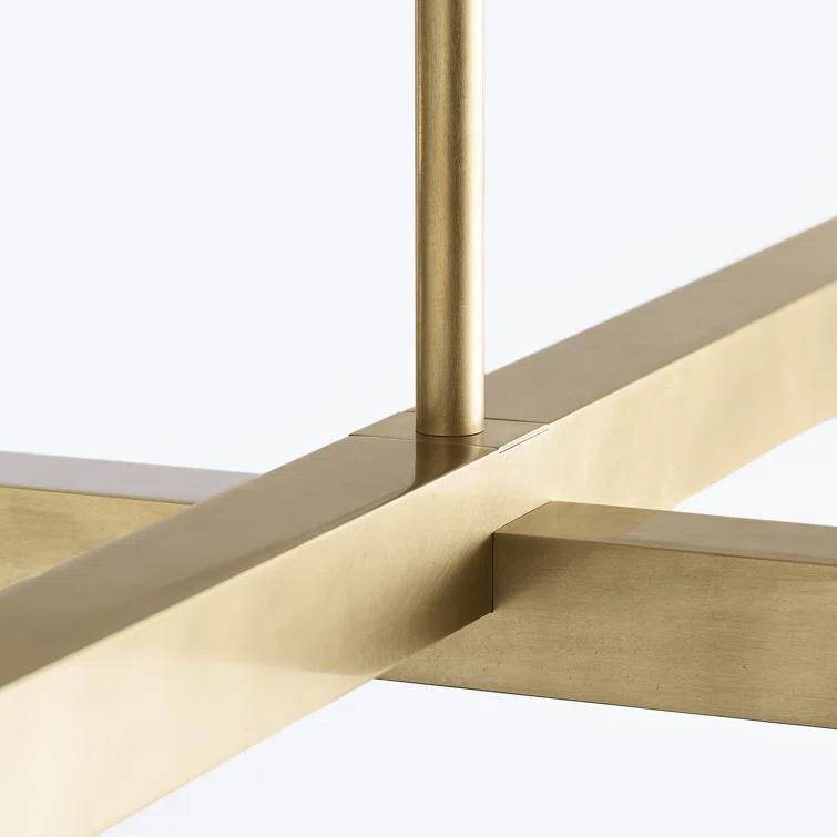 Phobos Sculptural LED Chandelier in Natural Brass, 36" Diameter