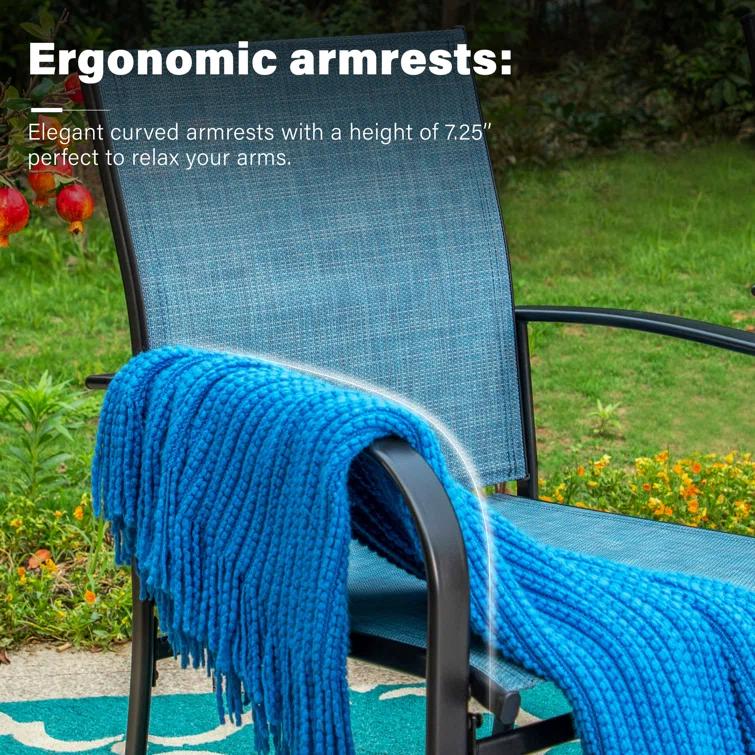 Argyri Powder-coated Steel Outdoor Dining Armchair