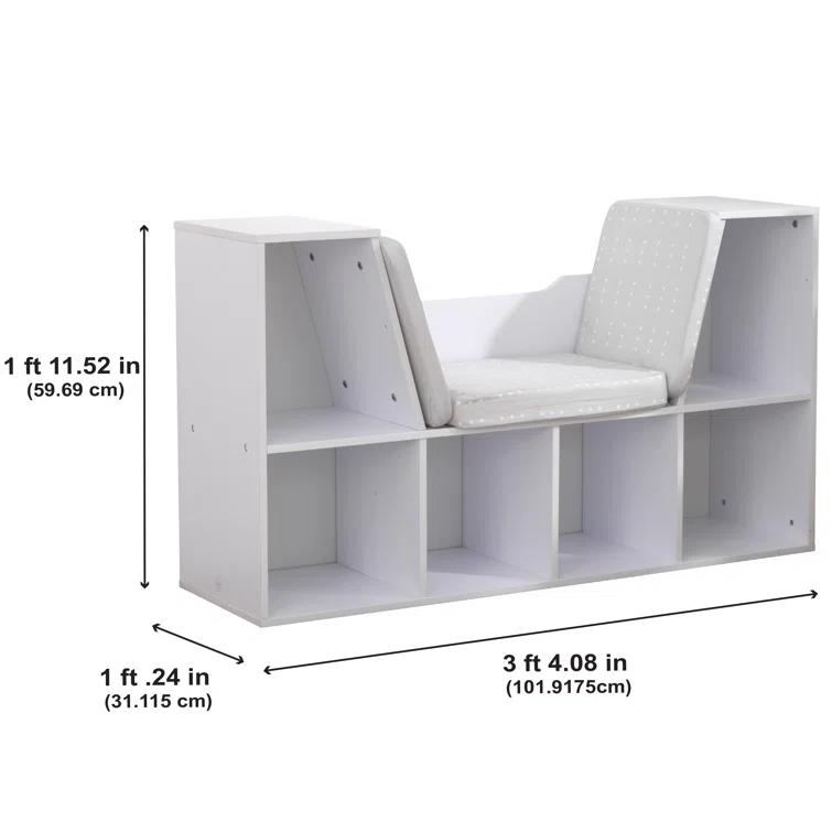 KidKraft Bookcase with Reading Nook, 6 Shelves