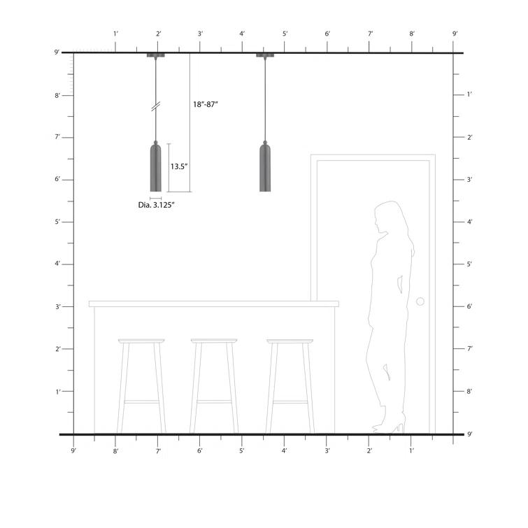 Hanne Single Light Metal Dimmable Pendant