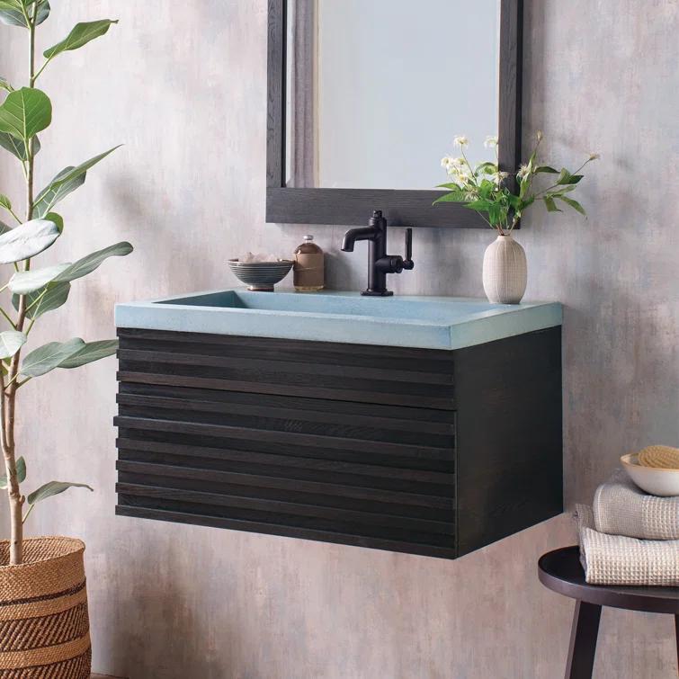 Trough Handmade Rectangular Drop-In Bathroom Sink