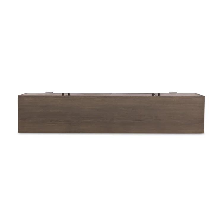 Malmo 94'' Aged Natural Oak Midcentury Sideboard