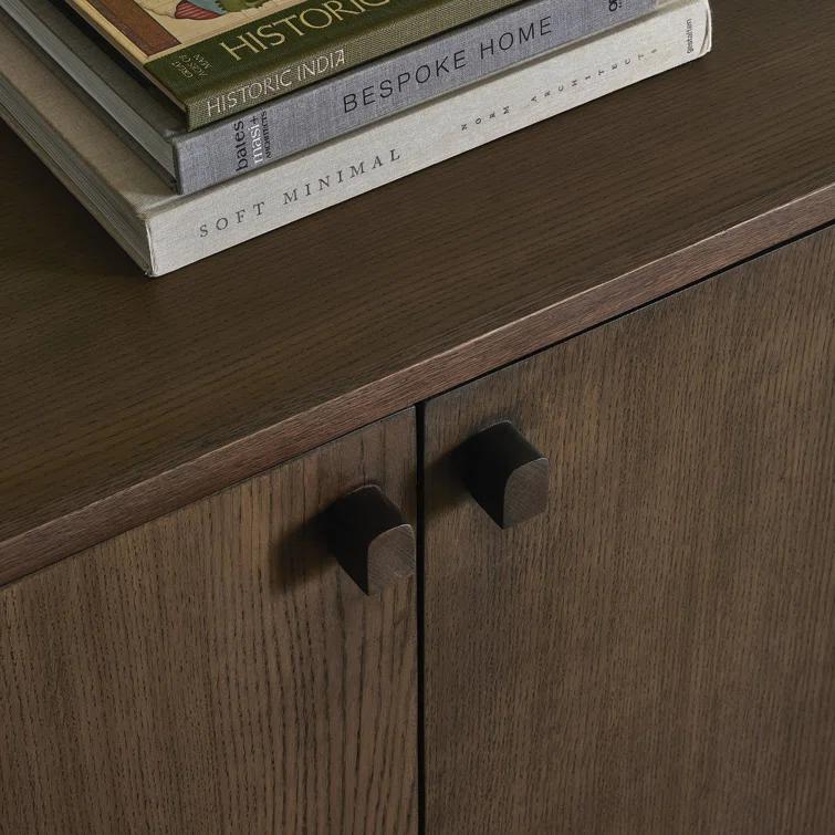 Malmo 94'' Aged Natural Oak Midcentury Sideboard