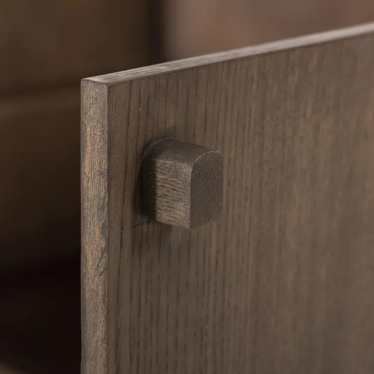 Malmo 94'' Aged Natural Oak Midcentury Sideboard