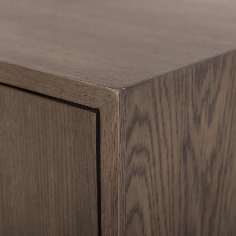 Malmo 94'' Aged Natural Oak Midcentury Sideboard