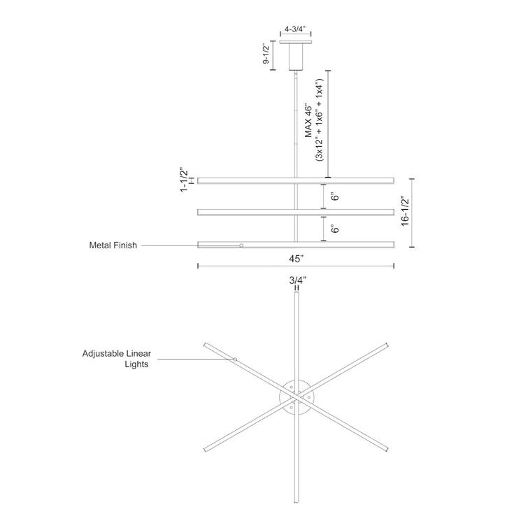 Kuzco Lighting Vega 3 - Light LED Kitchen Island Pendant