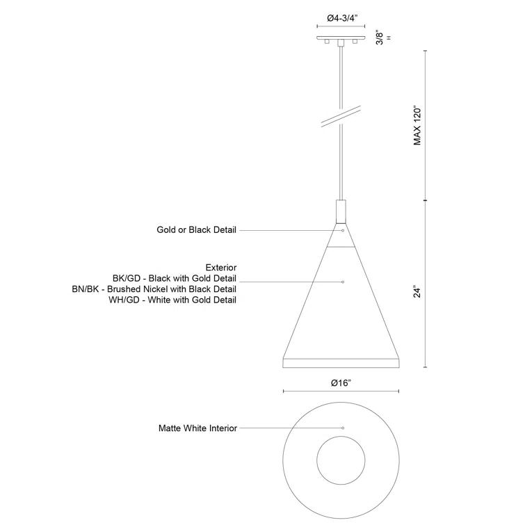 Kuzco Lighting 1 - Light Single Pendant