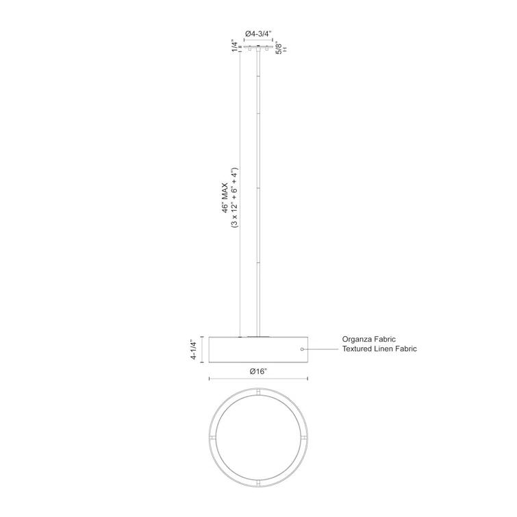 1 - Light LED Single Pendant