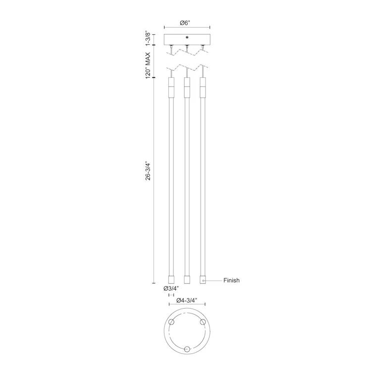 Kuzco Lighting Motif 3 - Light LED Cluster Pendant