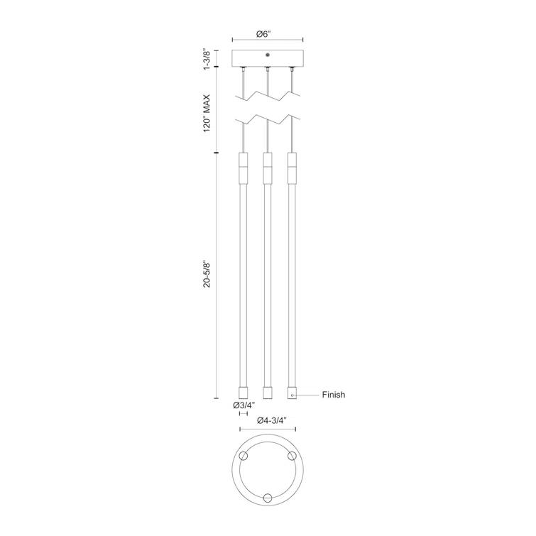 Motif 3 - Light LED Cluster Pendant