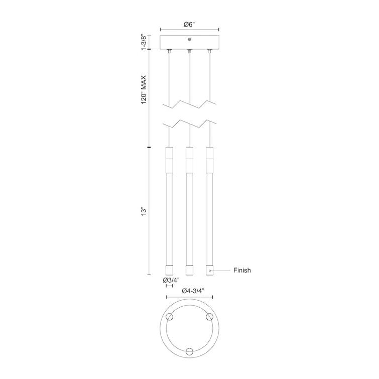 Motif 3 - Light LED Cluster Pendant