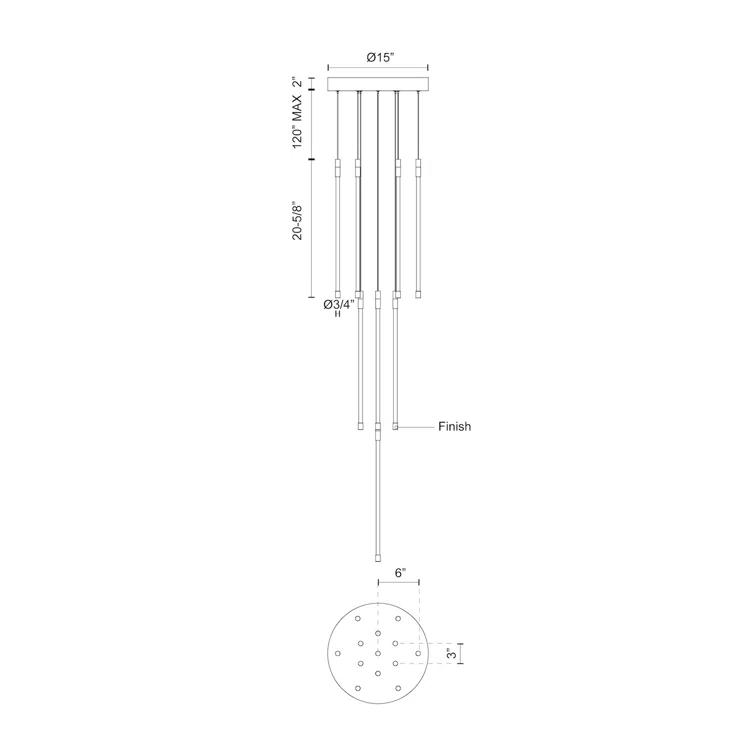Motif 13 - Light LED Cluster Pendant