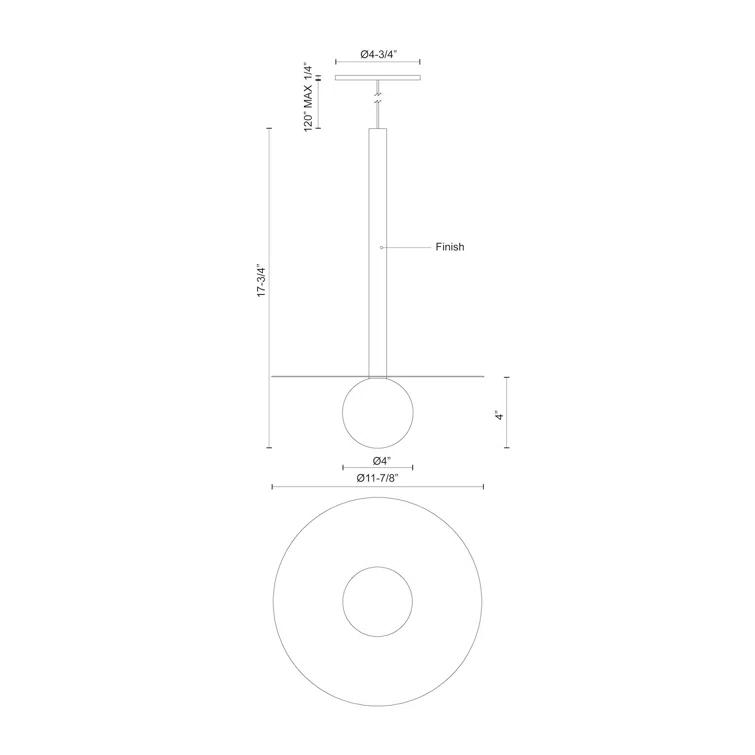 Elixir Single Light Dimmable LED Pendant