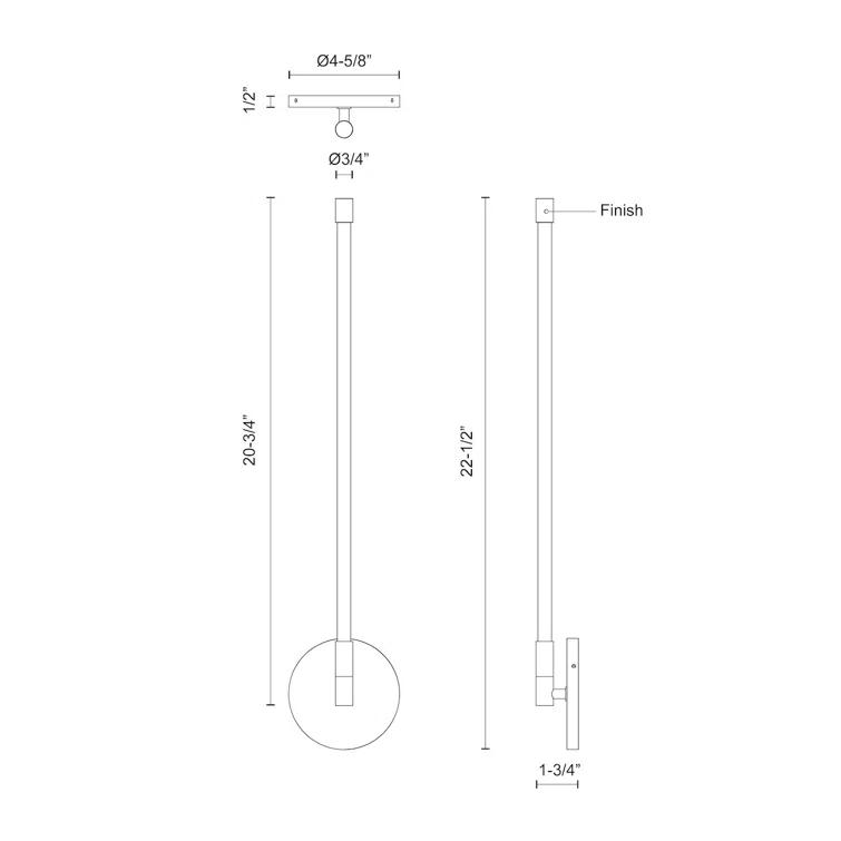 Motif Aluminum LED Armed Sconce
