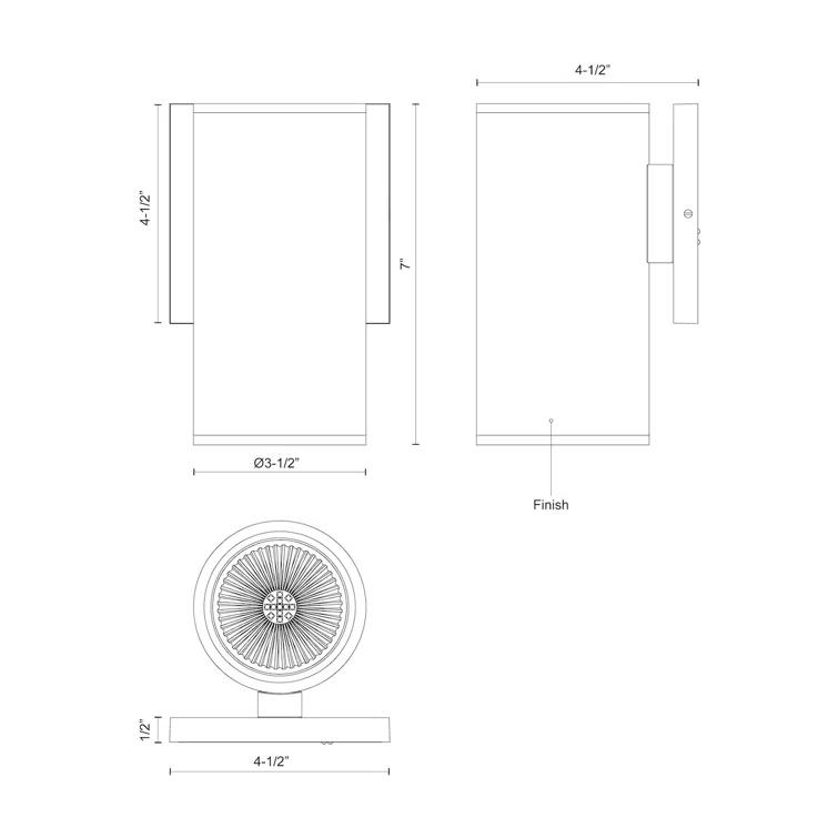 Kuzco Lighting Nordic Aluminum LED Wall Light