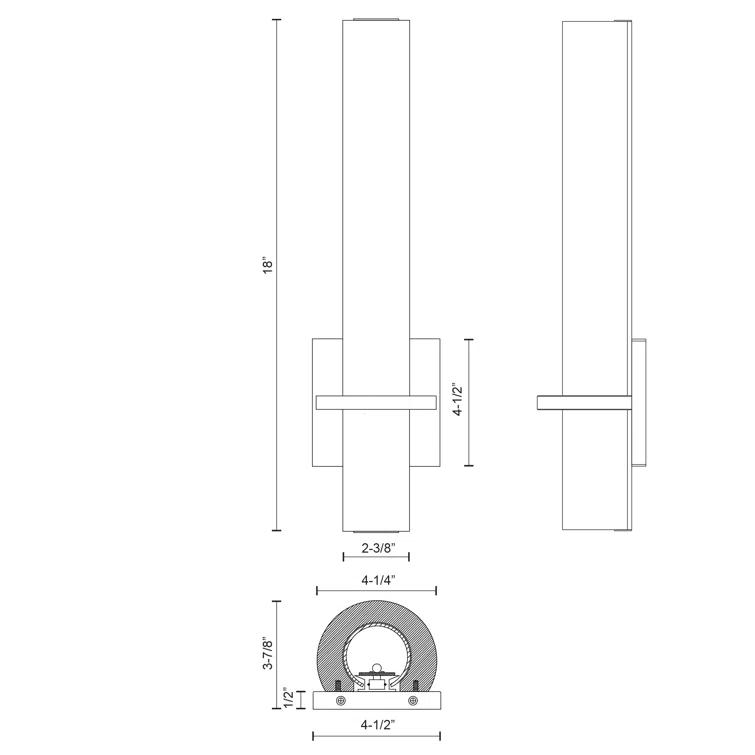 Kuzco Lighting Bhutan Steel LED Wallchiere