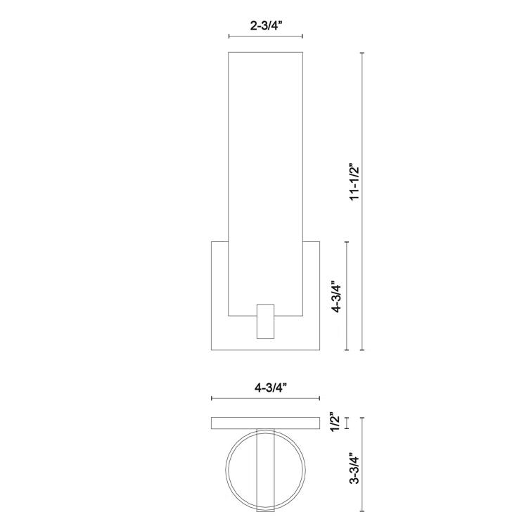 Steel LED Armed Sconce