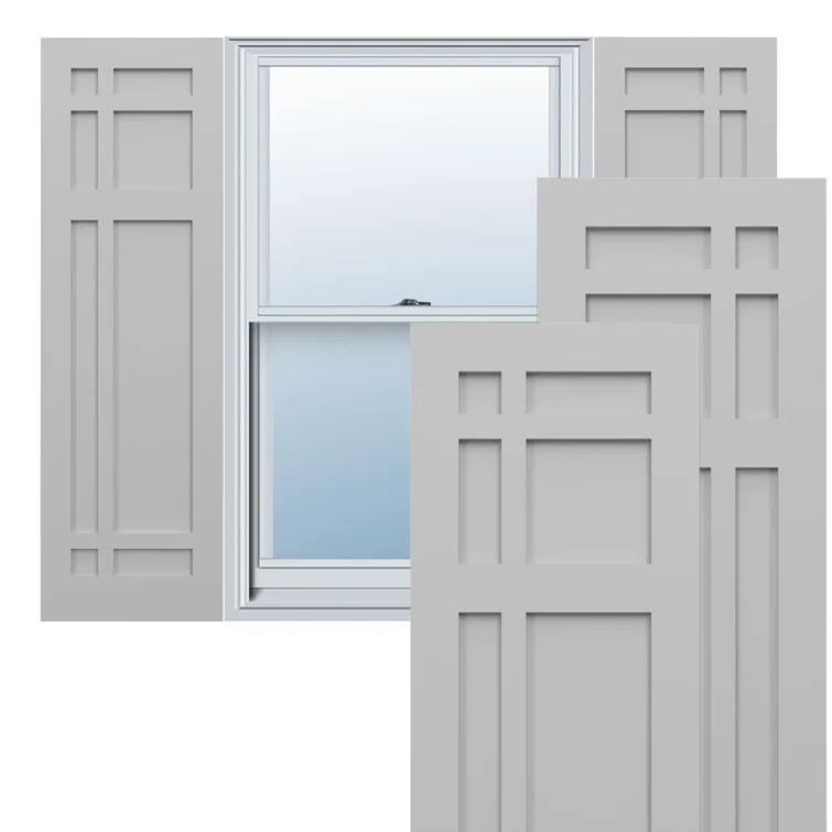 True Fit PVC San Juan Capistrano Mission Style Fixed Mount Shutters