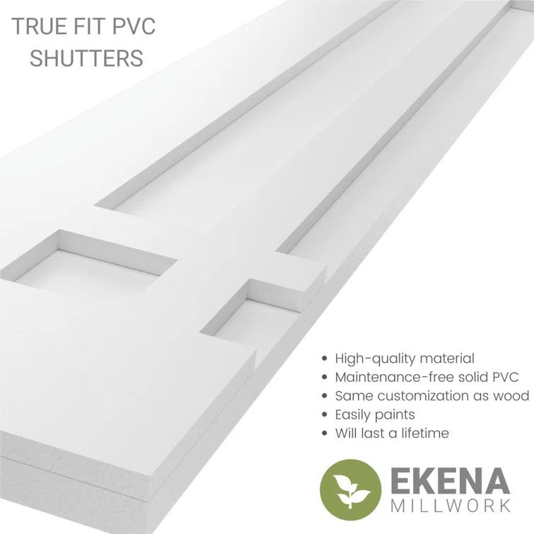 True Fit PVC San Juan Capistrano Mission Style Fixed Mount Shutters