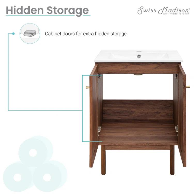Classe 24" Freestanding Bathroom Vanity with Sink Top