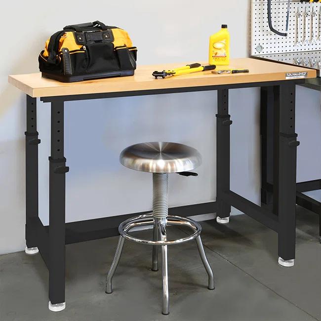 Seville Classics UltraHD Adjustable Height Workbench, 48" W x 24" D x 28.5" - 42" H