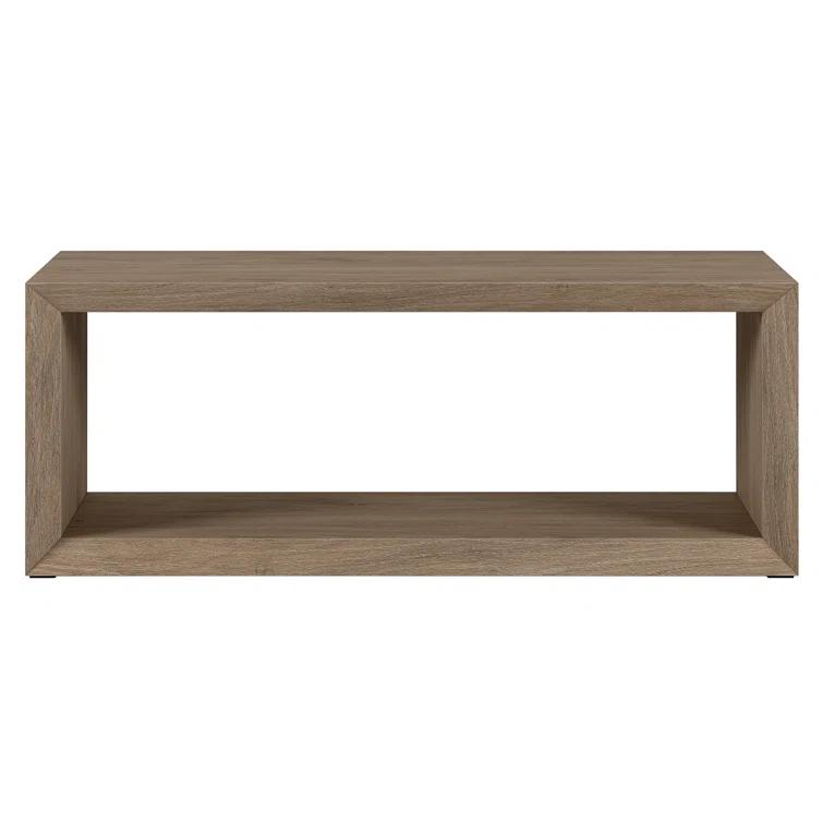 Foxtrot Faux Wood Coffee Table With Shelf