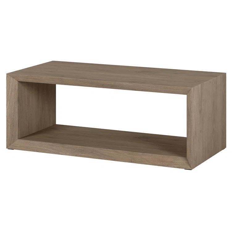 Foxtrot Faux Wood Coffee Table With Shelf