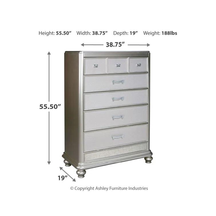 Coralayne 5 Drawer 38.75" W Chest