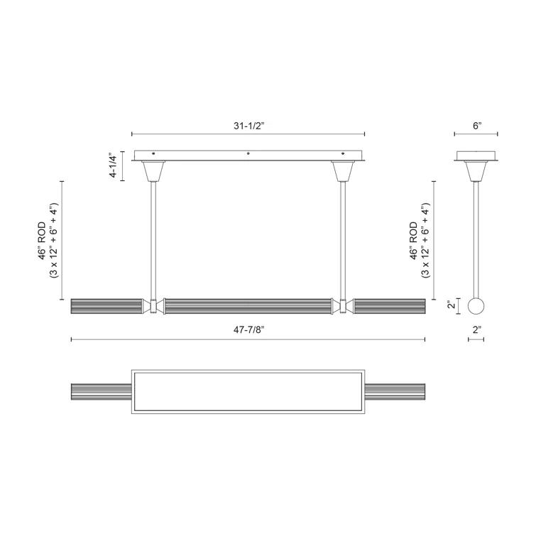 Edwin 3 - Light Kitchen Island Pendant
