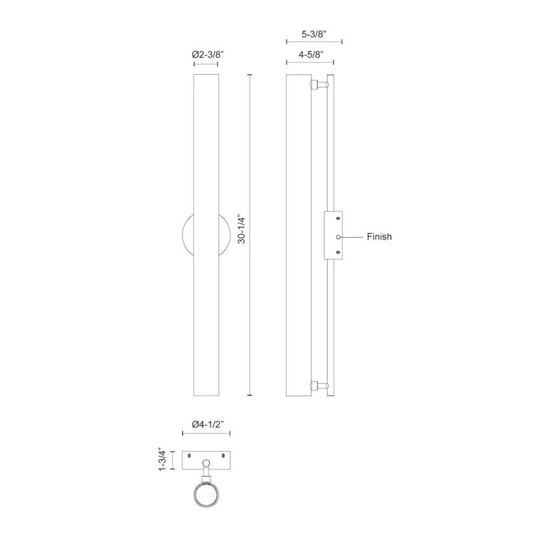Kuzco Lighting Gramercy Aluminum LED Flush Mounted Sconce