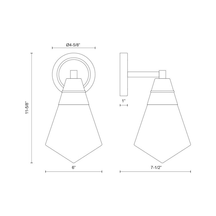 Urban Bronze Prismatic Glass Wall Sconce Light