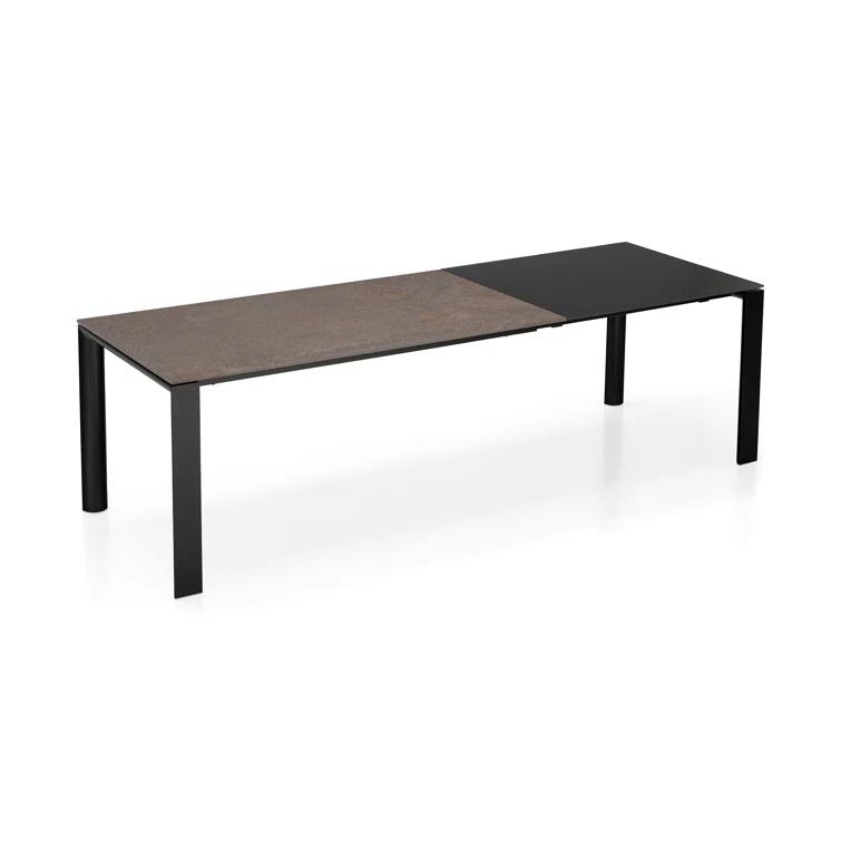 Dorian Extending Outdoor Dining Table with Metal Frame