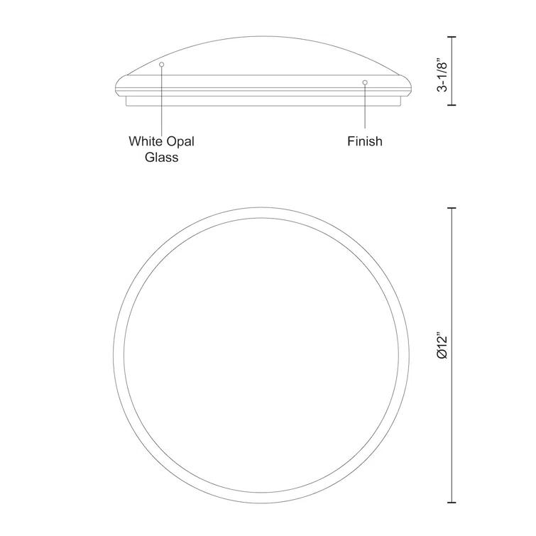 Malta Glass LED Flush Mount