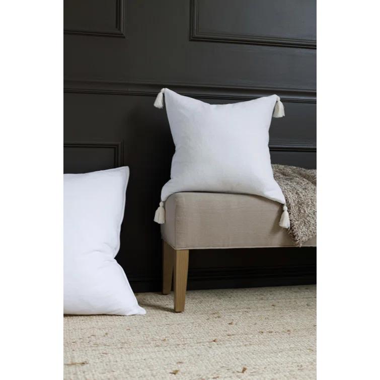 Bianca Velvet Pillow by Pom Pom at Home - Light Gray / Square