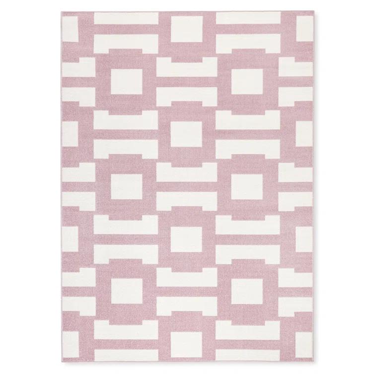 TOMMY BAHAMA Isla Coastal Geo Indoor Outdoor Area Rug Purple/Ivory