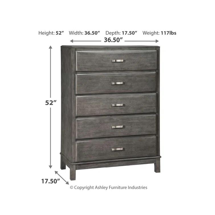 Gracie Oaks Kennon 36.5'' W 5 - Drawer Dresser