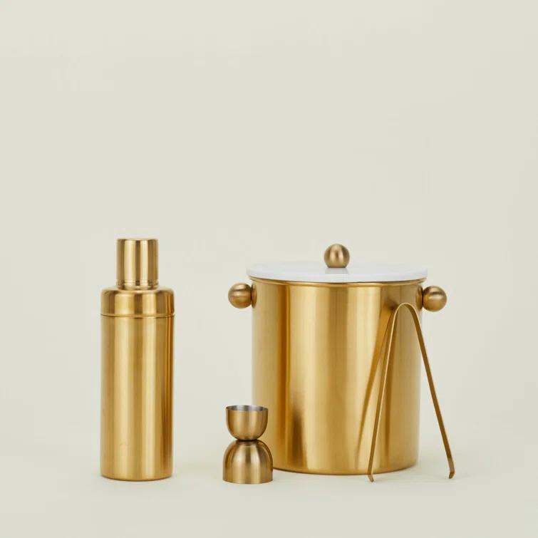 Hawkins New York Simple Brass Ice Bucket