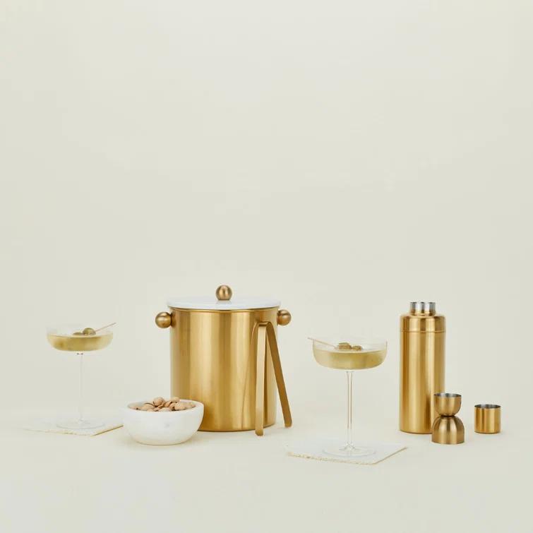 Hawkins New York Simple Brass Ice Bucket