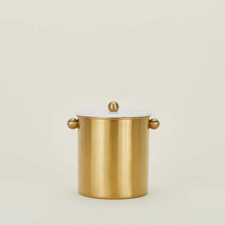 Hawkins New York Simple Brass Ice Bucket