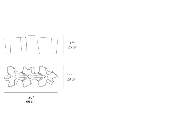 Artemide Logico Triple Linear Semi Flush Mount