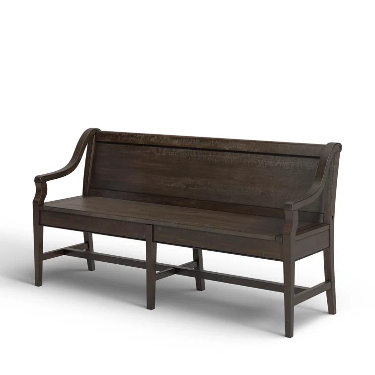 Tama Wood Bench w/ Back