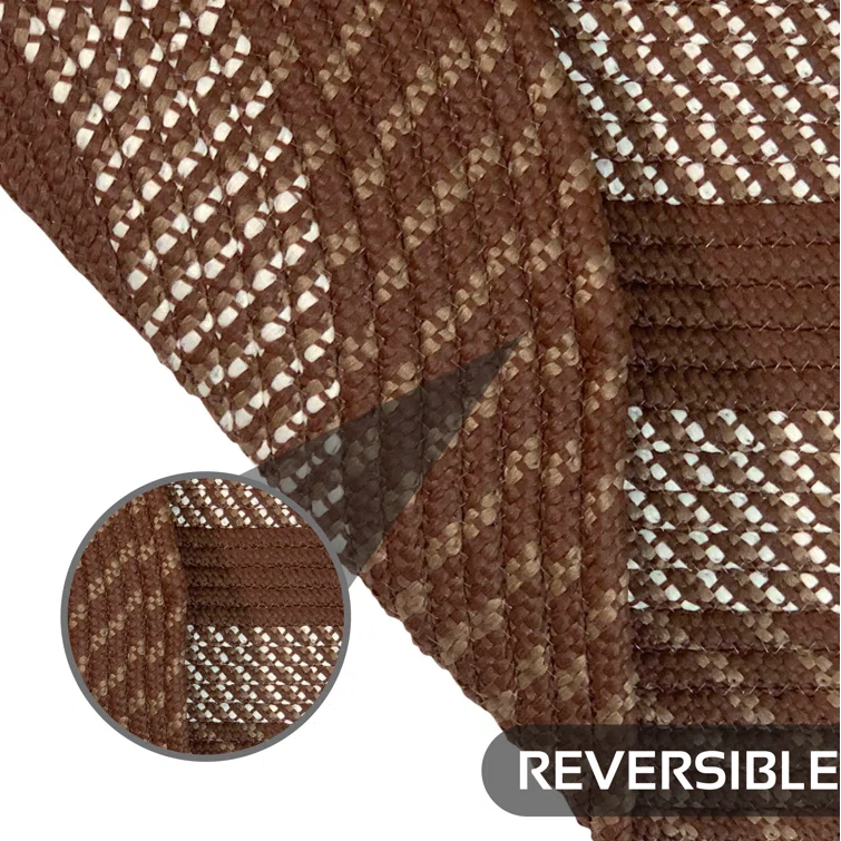 August Grove® Brod Brown Indoor/Outdoor Area Rug- Round Rug