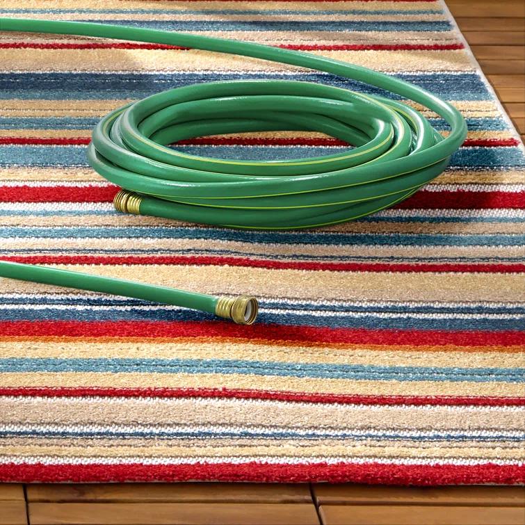 TOWN & COUNTRY EVERYDAY Rio Multicolor Stripe Outdoor Rug Red/Multi