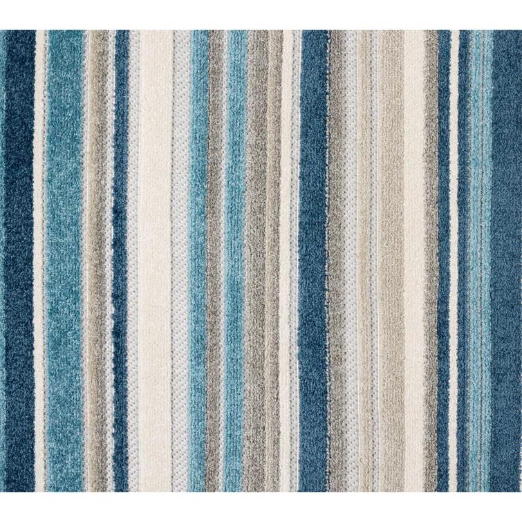 TOWN & COUNTRY EVERYDAY Rio Multicolor Stripe Outdoor Rug Blue/Multi